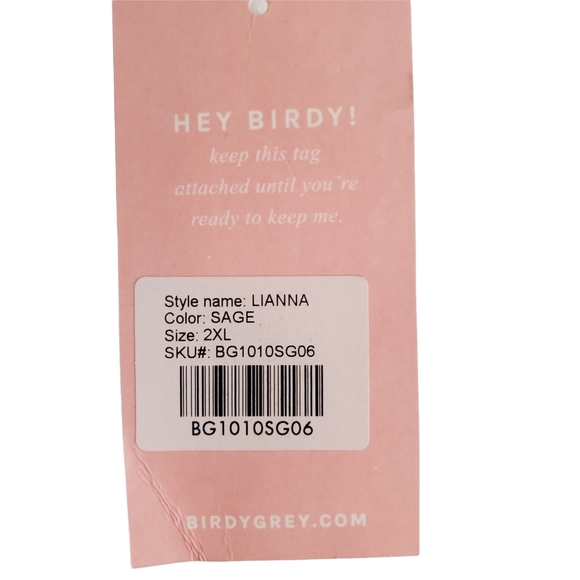 NWT Birdy Grey Sage Lianna Bridesmaid's Maxi Dress Sz. 2XL - Picture 12 of 15